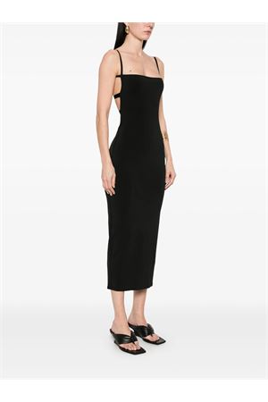 Black ribbed midi dress PHILOSOPHY DI LORENZO SERAFINI | A04830701.0555
